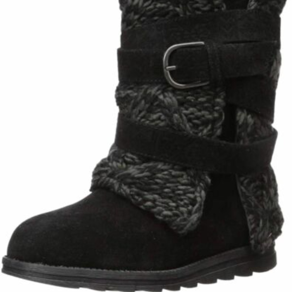 NWT MUK LUKS Women's Nikki Boots Mid Calf, Black, Size 9